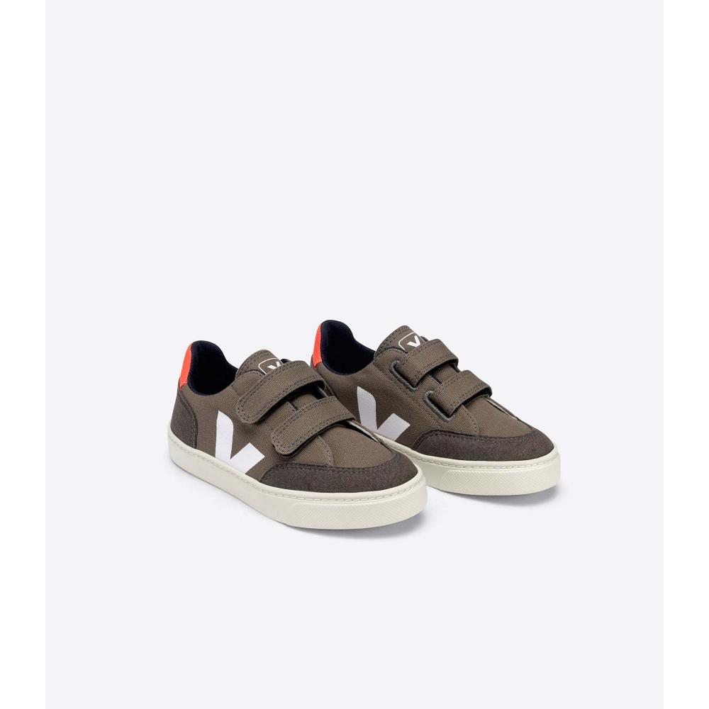 Veja V-12 CANVAS Kids' Shoes Coffee | CA 804GSO